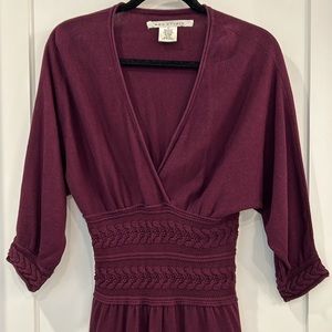 Max Studio medium eggplant purple sweater dress